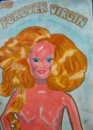'Barbie get a tan in 1979' Water Colour and Ink on Paper by Evelyn Hartogh 1994