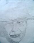 'Drag King' Pencil on Paper by Evelyn Hartogh 2001