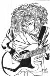 'Jason Bright the Rock Star' Pen and Ink on Paper by Evelyn Hartogh 2003