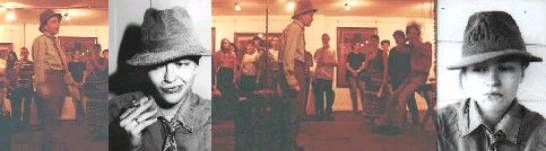 Evelyn Hartogh as the first Drag King (Black and White photos Anna Zsoldas 1993, Colour Photos Ian Wadley 1995)